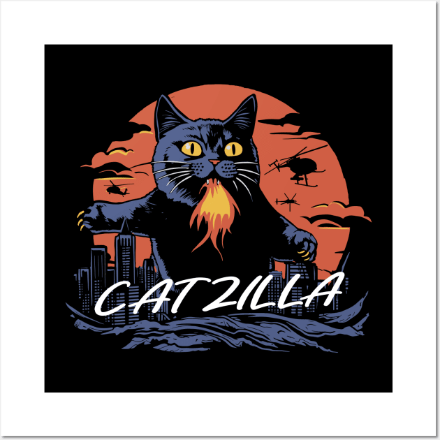 catzilla Wall Art by ArtRoute02